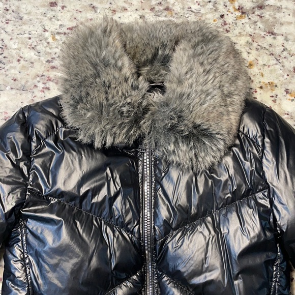 Jordan Craig Black Puffer Coat with Fur